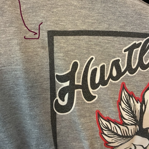 “Hustle Los Angeles” gray w/flower print T shirt, xxxl, men’s - Picture 5 of 5